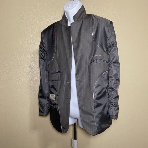 Men's Macway’s Executive Chest 38,Charcoal Gray Pinstripe Pure Wool Pant Suit - Picture 10 of 16